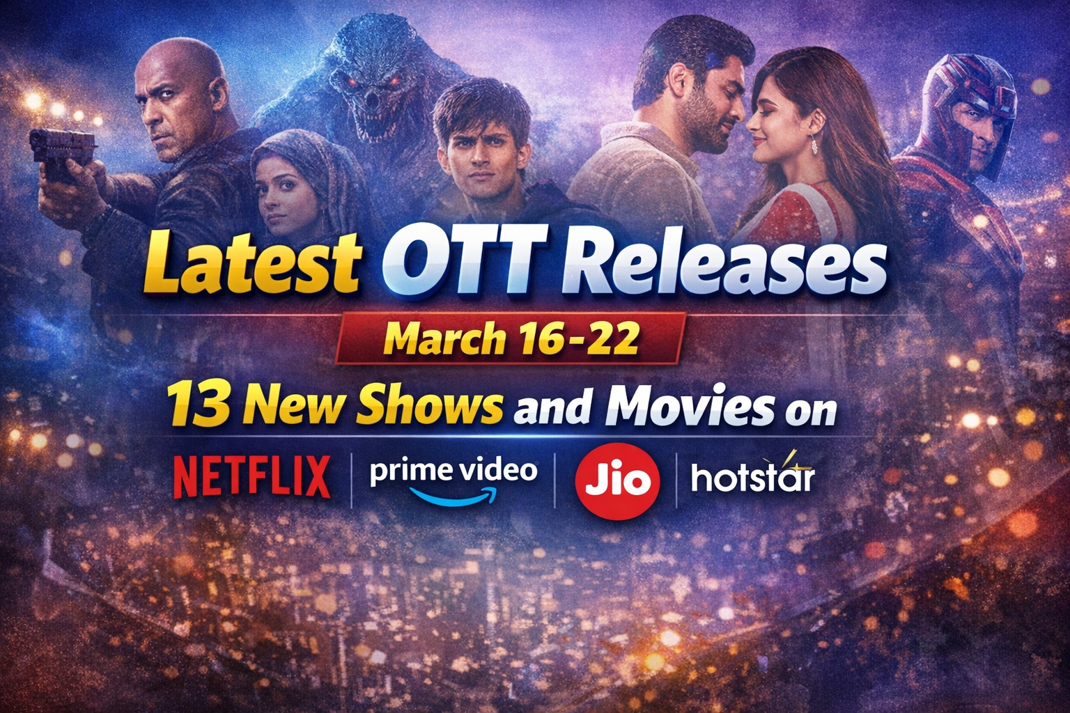 Latest OTT Releases March 16-22 13 New Shows and Movies on Netflix Prime Video JioHotstar