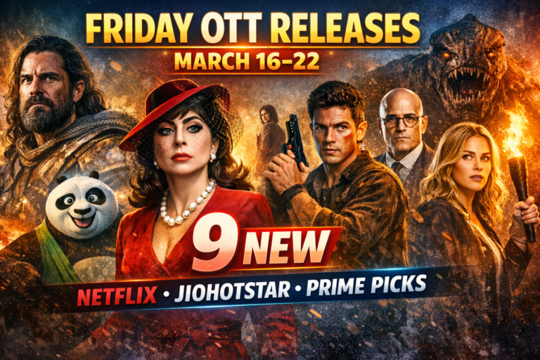 Friday OTT Releases March 16–22 9 New Netflix JioHotstar Prime Picks