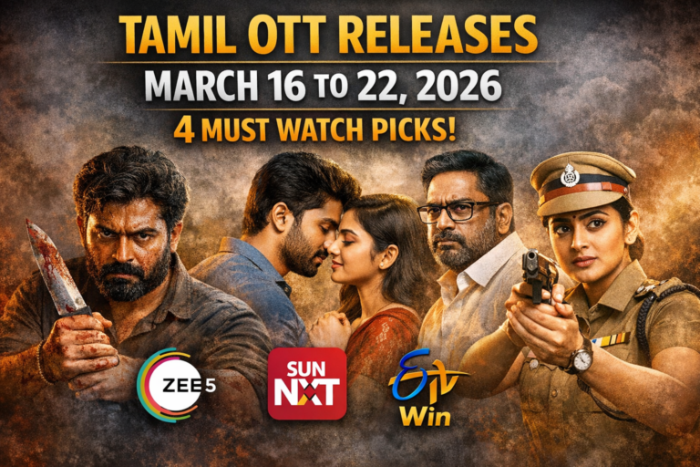 Tamil OTT Releases March 16 to 22 2026 4 Must Watch Picks ZEE5 Sun NXT ETV Win