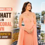 Alia Bhatt Brings Dupatta Glam to Cannes 2026 in Stunning Coral Couture Look