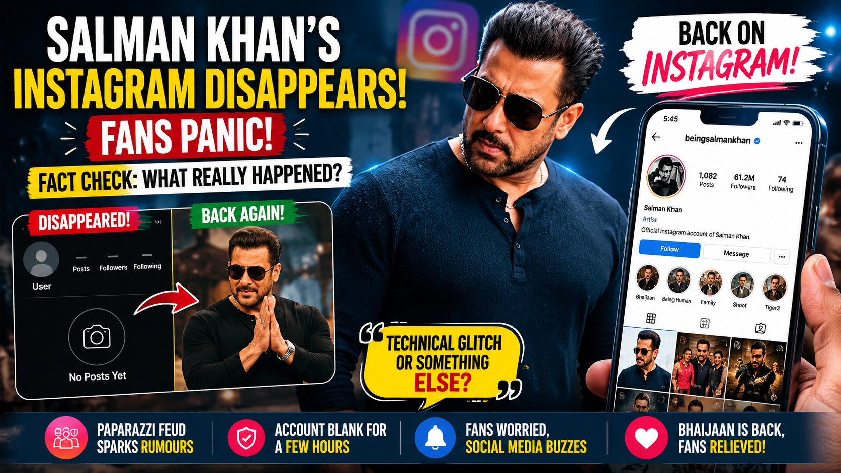 Salman Khan Instagram deleted