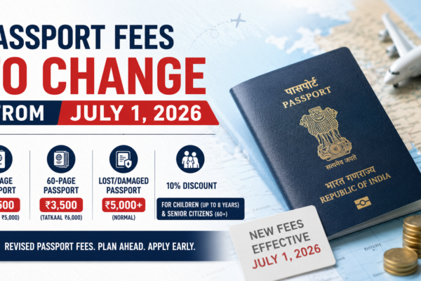 Passport Fees to Increase from July 1, 2026: New Charges, Tatkaal Fees, Discounts & Everything You Need to Know
