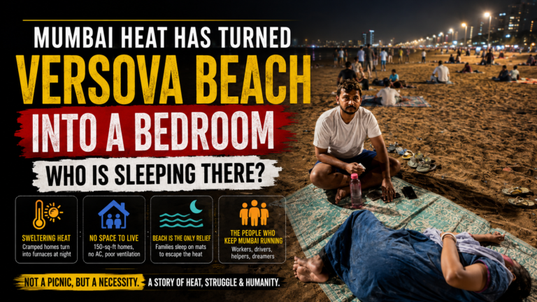 Mumbai Heat Turns Versova Beach Into a Bedroom: Why Hundreds of Families Sleep Under the Open Sky