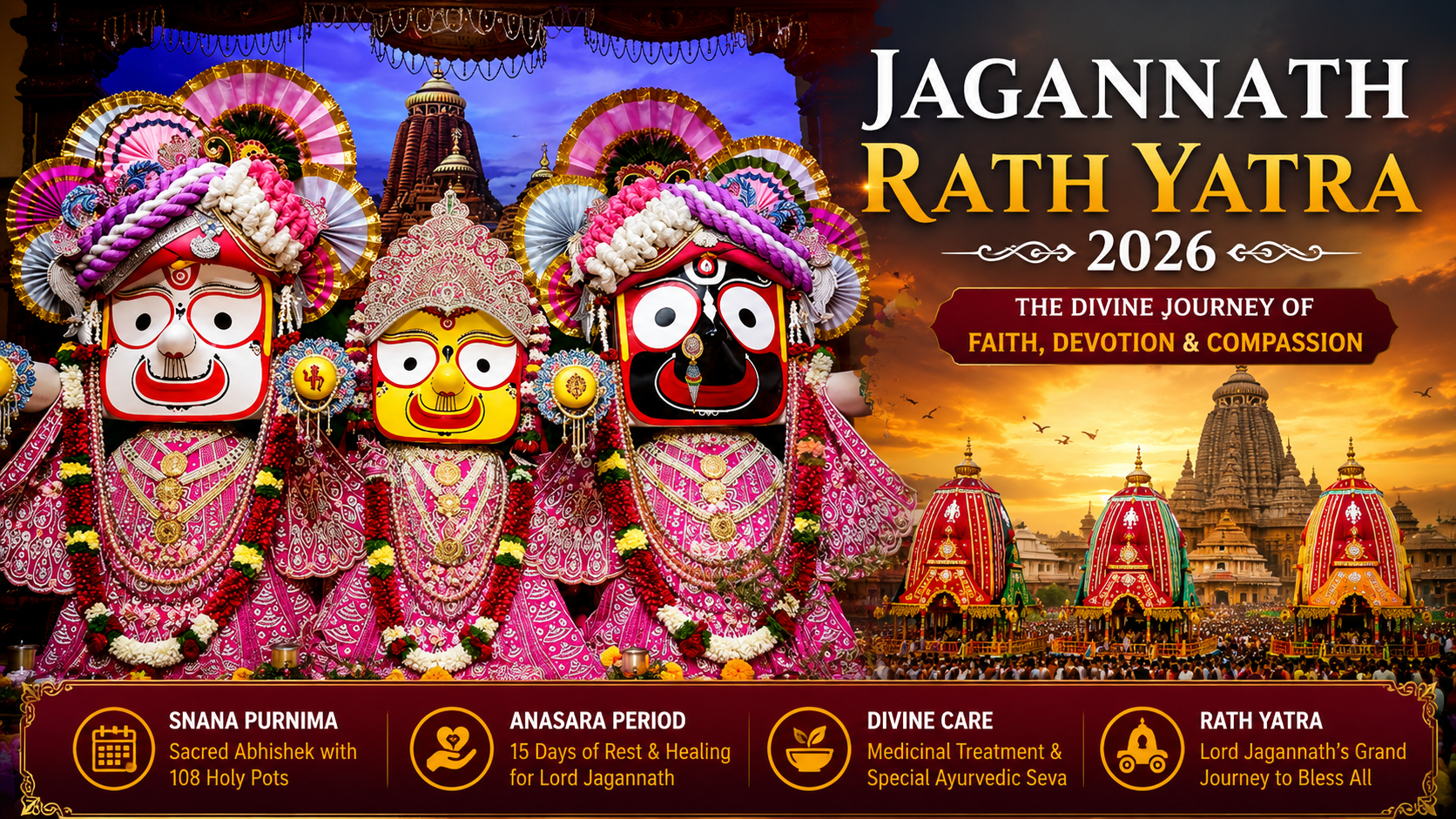 Jagannath Rath Yatra 2026: Why Does Lord Jagannath Fall Ill After Snana Purnima? The Mystery of the 15-Day Anasara Period